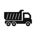 Garbage truck Vector Icon which can easily modify or edit Royalty Free Stock Photo