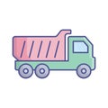 Garbage truck Vector Icon which can easily modify or edit Royalty Free Stock Photo