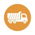 Garbage truck Vector Icon which can easily modify or edit