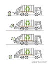 Garbage truck vector illustration