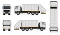 Garbage truck vector mockup