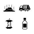 Garbage Waste. Simple Related Vector Icons Royalty Free Stock Photo