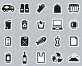 Garbageman Icons Black & White Sticker Set big