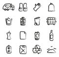 Garbageman Icons Freehand