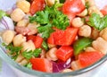 Garbanzo bean salad Royalty Free Stock Photo