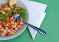 Garbanzo bean salad Royalty Free Stock Photo