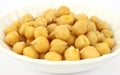 Garbanzo beans in bowl Royalty Free Stock Photo