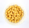 Garbanzo beans in bowl Royalty Free Stock Photo