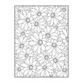 garbara daisy coloring pages for adults, daisy flower pattern drawing, daisy flower outline