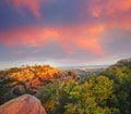 Garbi peak sunset at Calderona Sierra Royalty Free Stock Photo