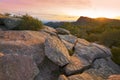 Garbi peak sunset at Calderona Sierra Royalty Free Stock Photo