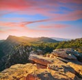 Garbi peak sunset at Calderona Sierra Valencia Royalty Free Stock Photo