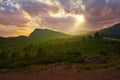 Garbi peak sunset at Calderona Sierra Valencia Royalty Free Stock Photo