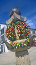 Garching, Germany - Easter decoration on fountain