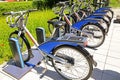 Electric bikes ready to rent
