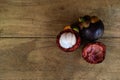 Garcinia mangostana or mangosteen fruit