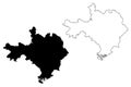 Gard Department France, French Republic, Occitanie or Occitania region map vector illustration, scribble sketch Gard map