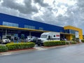 A Garda Armored vehicle picking up money in front of the Ikea retail store in Orlando, FL