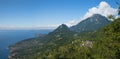 garda lake view from above and view to monte castello and pizzocolo