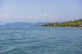 Garda panorama view from Lazise in Italy