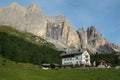 GARDECCIA, ITALY - SEPTEMBER 3, 2023: View of alms at the feet of Torri del Vajolet