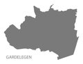 Gardelegen German city map grey illustration silhouette shape