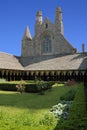Garden in the abbey of Mont Saint Michel Royalty Free Stock Photo