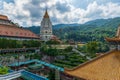 The garden against the Pagoda located in the Kek Lok Si temple in Penang Royalty Free Stock Photo