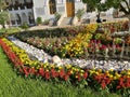 Garden of Agapia monastery, Romania Royalty Free Stock Photo
