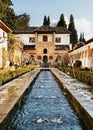Garden of the Alhambra, Spain Royalty Free Stock Photo
