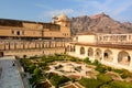 The garden. Amer Palace (or Amer Fort). Jaipur. Rajasthan. India