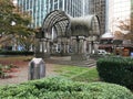 Garden Amidst Downtown Buildings in Vancouver, British Columbia