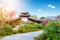 Ancient garden architecture in Jiangnan, China Royalty Free Stock Photo