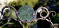 Garden Art - Glass and Iron Butterfly Royalty Free Stock Photo