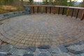 Garden Backyard Circular Brick Paver Patio