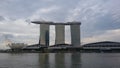 marina bay sand view in the aftrenoon Royalty Free Stock Photo