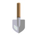 Garden bayonet shovel flat illustration. hand tool