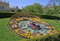 Garden bed with colourful flowers in the Viennese City Park (Wiener Stadtpark)