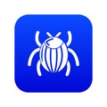 Garden beetle bug icon blue vector Royalty Free Stock Photo