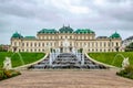 Garden and Belvedere Palace in Vienna, Austria Royalty Free Stock Photo