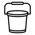 Garden bucket icon, outline style