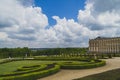 Garden and buildings in the Palace of Versailles, near Paris, France Royalty Free Stock Photo