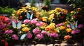 garden butterfly flower bed