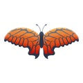 Garden butterfly icon, cartoon style