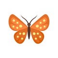 Garden butterfly icon flat isolated vector