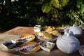 Garden cafe: informal Devonshire tea