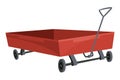 Garden cart cartoon or farm wheelbarrow icon. Gardening, farming concept. Equipment of garden cart or garden wagon