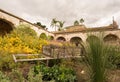 Garden and cart in San Juan Capistrano mission