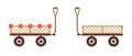 Garden cart yard dump wagon. Wheelbarrow