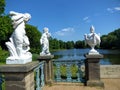 Garden of the castle of Charlottenburg to Berlin in Germany. 